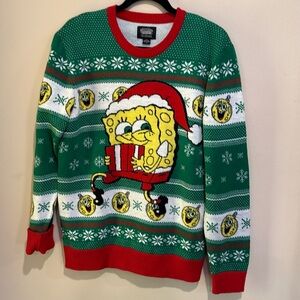 Nickelodeon SpongeBob Christmas Sweater, size medium and small
